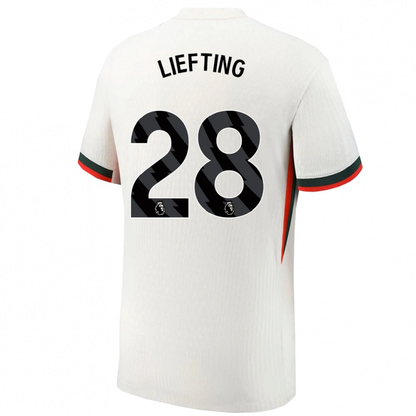 Danxen Kinder Femke Liefting #28 Weiß Grün Auswärtstrikot Trikot 2025/26 T-Shirt