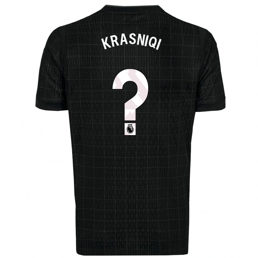 Danxen Kinder Elliot Krasniqi #0 Schwarz Grau Auswärtstrikot Trikot 2025/26 T-Shirt