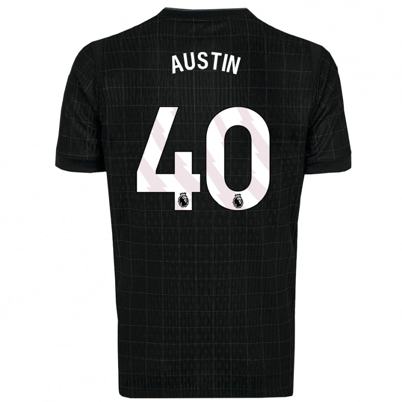 Danxen Kinder Brandon Austin #40 Schwarz Grau Auswärtstrikot Trikot 2025/26 T-Shirt