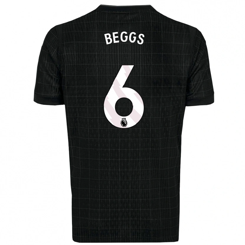 Danxen Kinder Jamel Beggs #6 Schwarz Grau Auswärtstrikot Trikot 2025/26 T-Shirt
