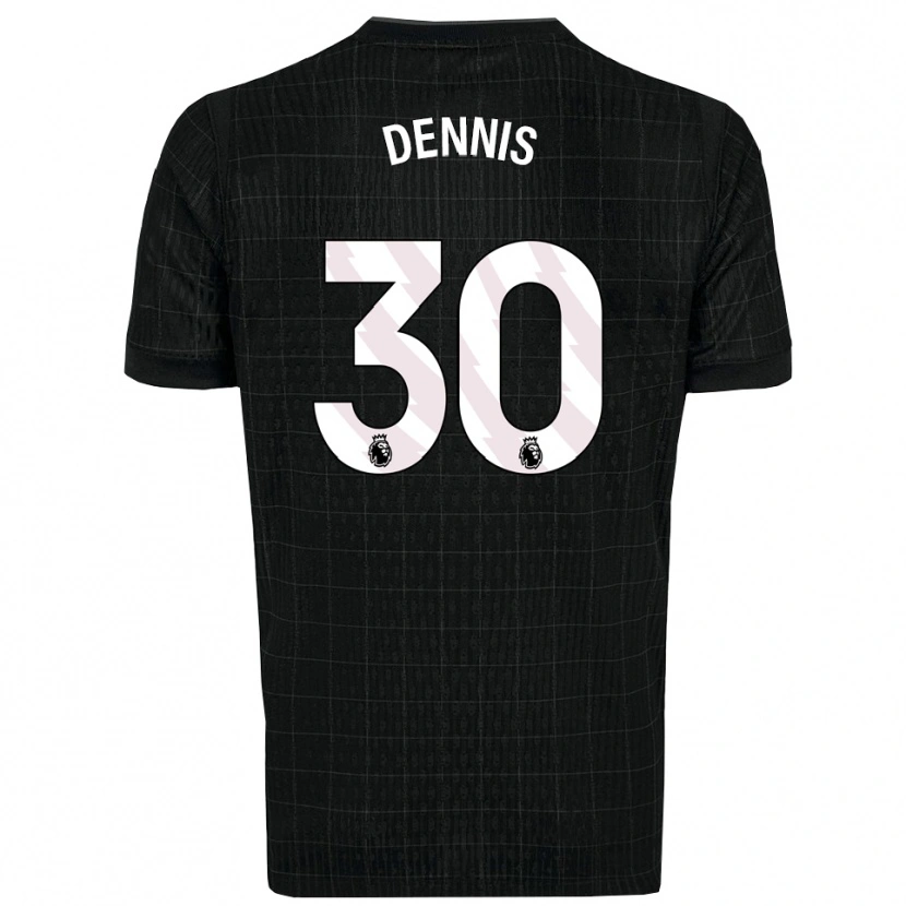 Danxen Kinder Araya Dennis #30 Schwarz Grau Auswärtstrikot Trikot 2025/26 T-Shirt