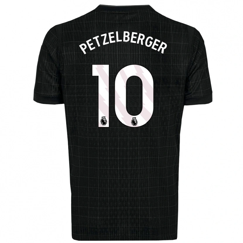Danxen Kinder Ramona Petzelberger #10 Schwarz Grau Auswärtstrikot Trikot 2025/26 T-Shirt
