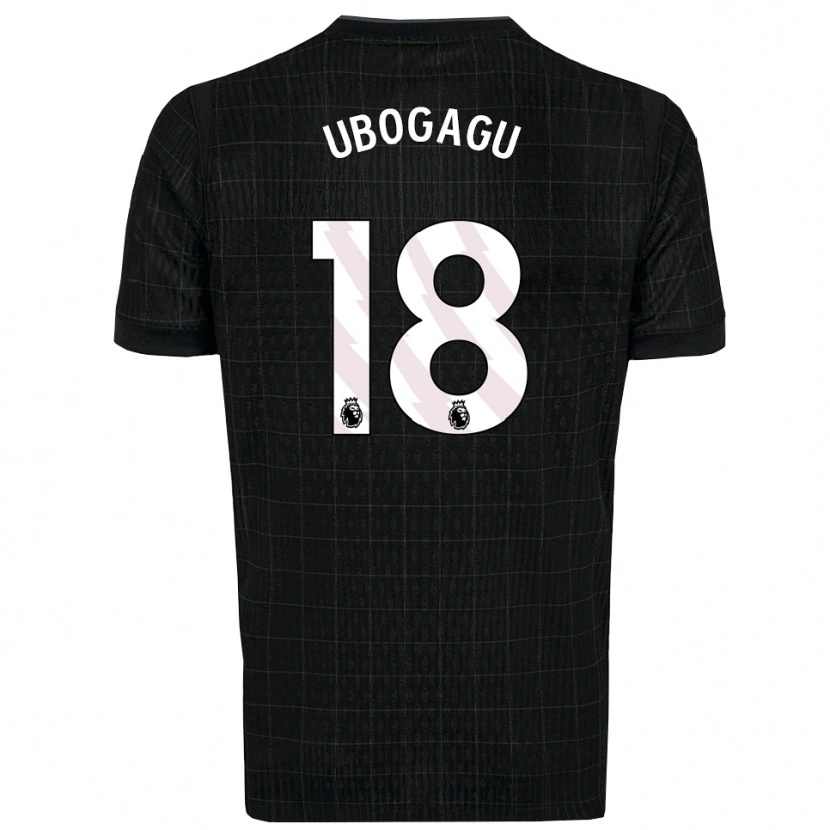 Danxen Kinder Chioma Ubogagu #18 Schwarz Grau Auswärtstrikot Trikot 2025/26 T-Shirt