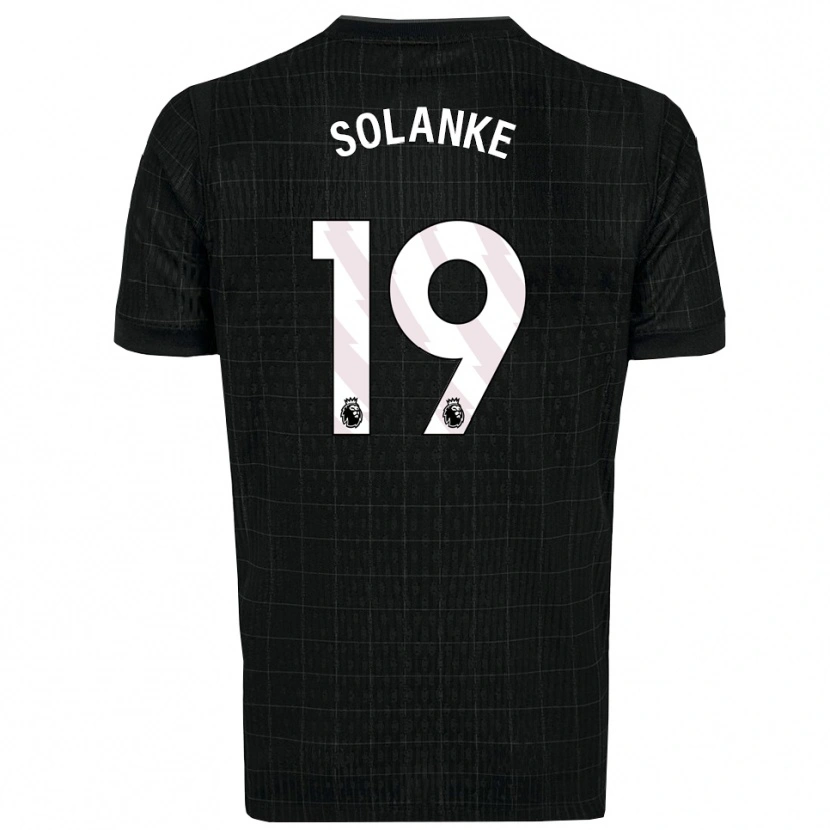 Danxen Kinder Dominic Solanke #19 Schwarz Grau Auswärtstrikot Trikot 2025/26 T-Shirt
