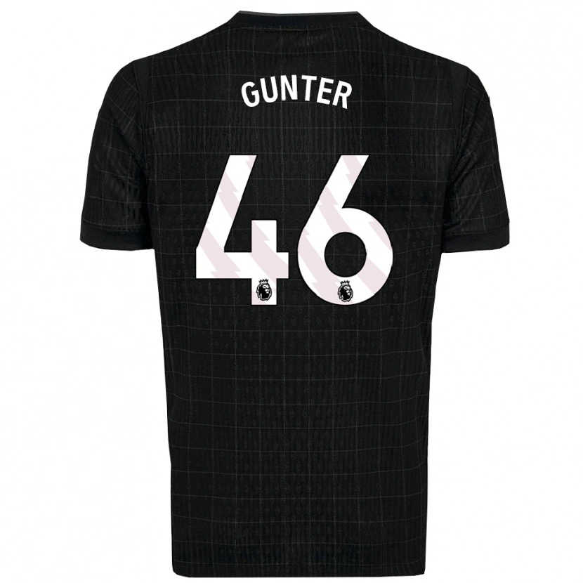 Danxen Kinder Luca Gunter #46 Schwarz Grau Auswärtstrikot Trikot 2025/26 T-Shirt