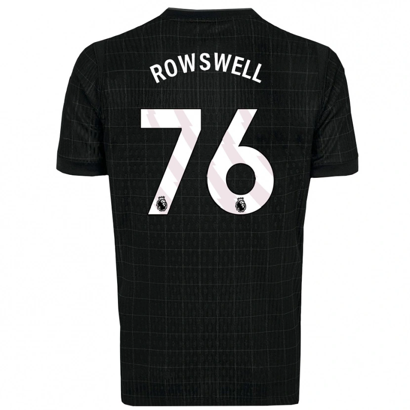 Danxen Kinder James Rowswell #76 Schwarz Grau Auswärtstrikot Trikot 2025/26 T-Shirt