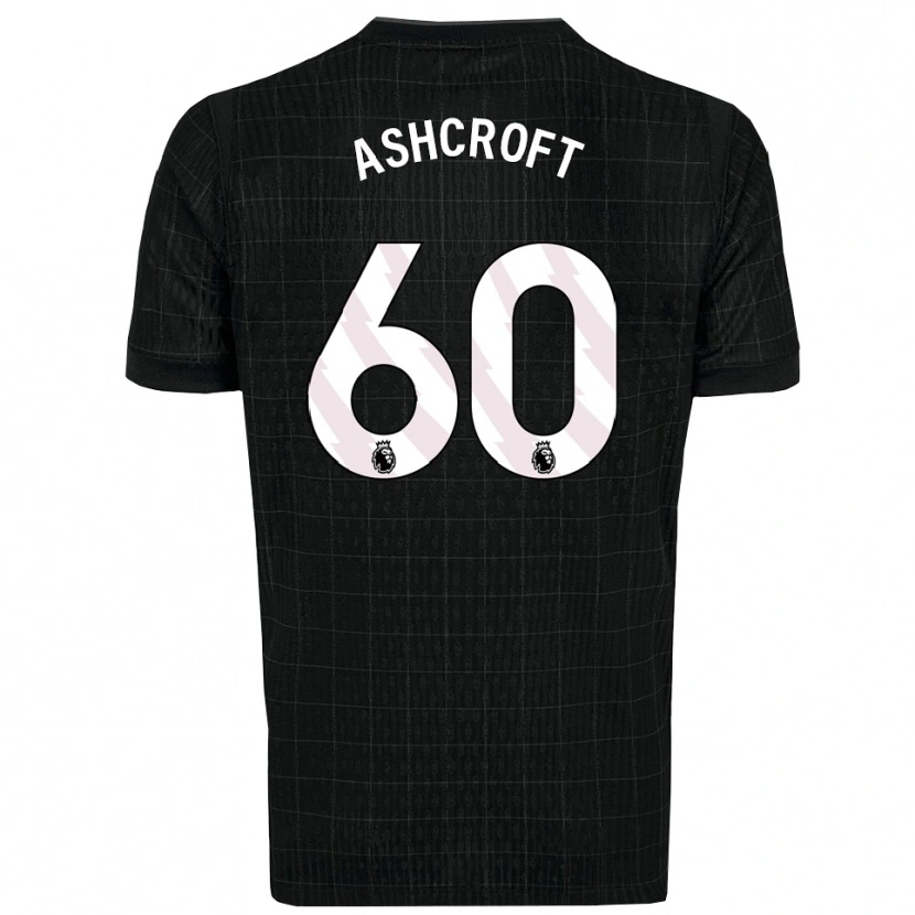 Danxen Kinder Tyrell Ashcroft #60 Schwarz Grau Auswärtstrikot Trikot 2025/26 T-Shirt