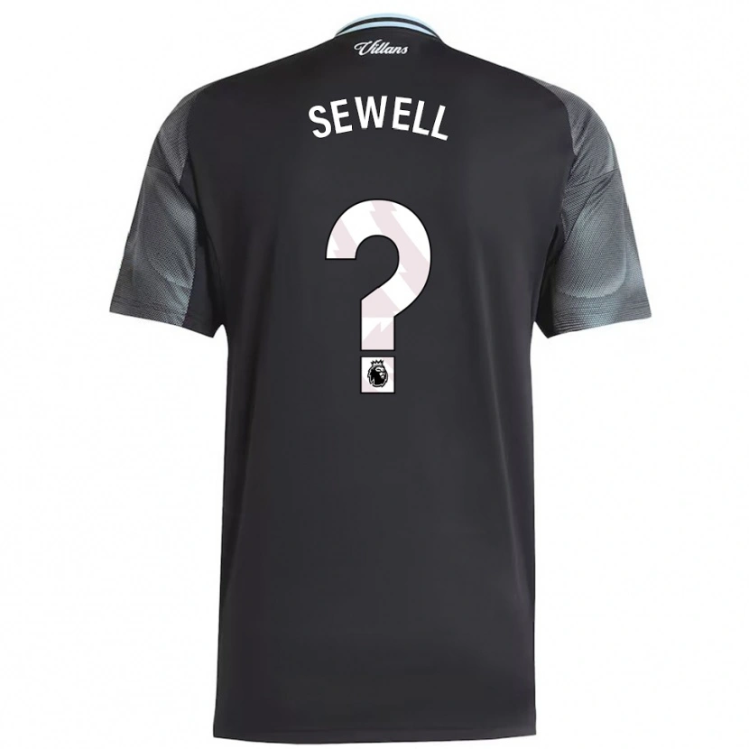 Danxen Kinder Dewain Sewell #0 Schwarz Himmelblau Auswärtstrikot Trikot 2025/26 T-Shirt
