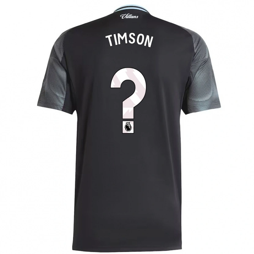Danxen Kinder Nile Timson #0 Schwarz Himmelblau Auswärtstrikot Trikot 2025/26 T-Shirt