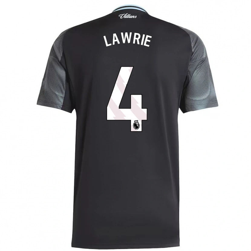 Danxen Kinder Freddie Lawrie #4 Schwarz Himmelblau Auswärtstrikot Trikot 2025/26 T-Shirt