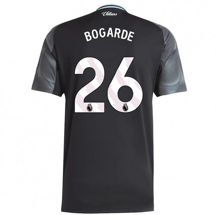 Danxen Kinder Lamare Bogarde #26 Schwarz Himmelblau Auswärtstrikot Trikot 2025/26 T-Shirt