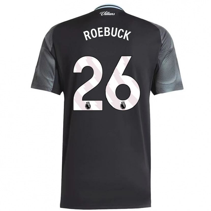 Danxen Kinder Ellie Roebuck #26 Schwarz Himmelblau Auswärtstrikot Trikot 2025/26 T-Shirt