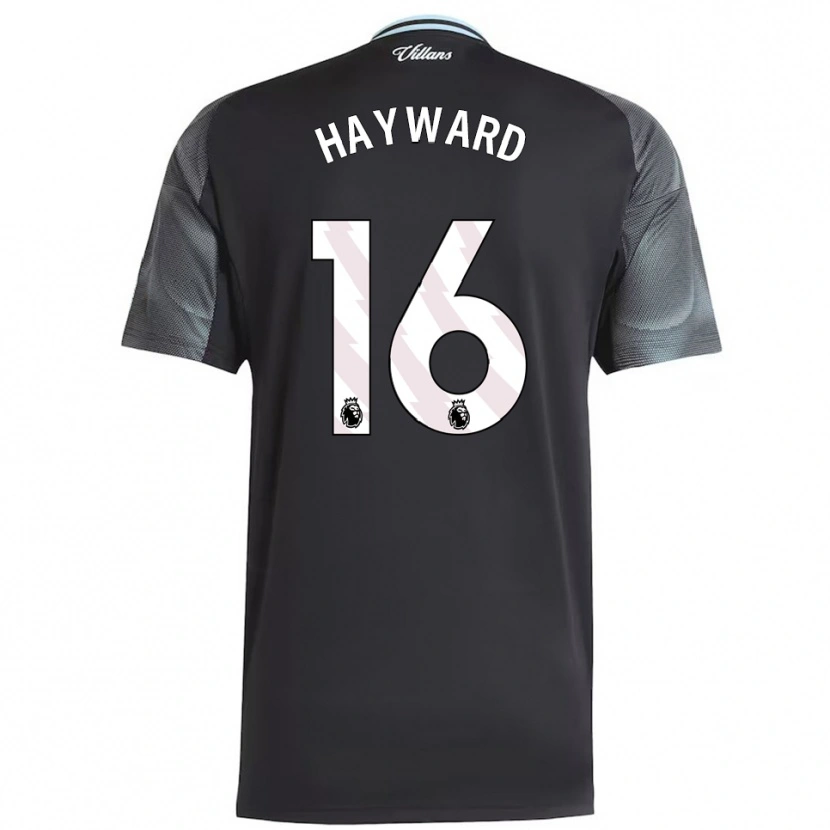 Danxen Kinder Vinnie Hayward #16 Schwarz Himmelblau Auswärtstrikot Trikot 2025/26 T-Shirt