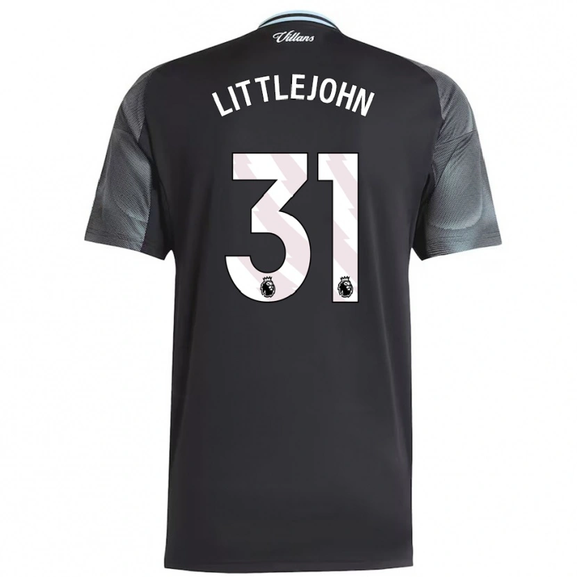 Danxen Kinder Ruesha Littlejohn #31 Schwarz Himmelblau Auswärtstrikot Trikot 2025/26 T-Shirt