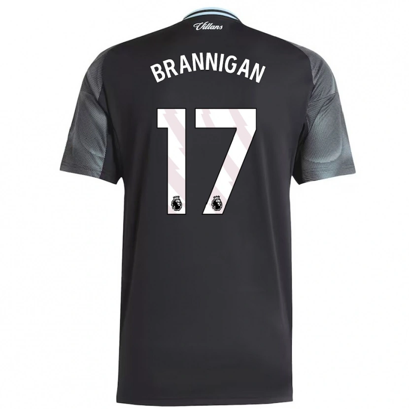 Danxen Kinder Cole Brannigan #17 Schwarz Himmelblau Auswärtstrikot Trikot 2025/26 T-Shirt