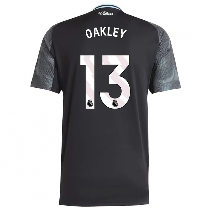 Danxen Kinder Rhys Oakley #13 Schwarz Himmelblau Auswärtstrikot Trikot 2025/26 T-Shirt