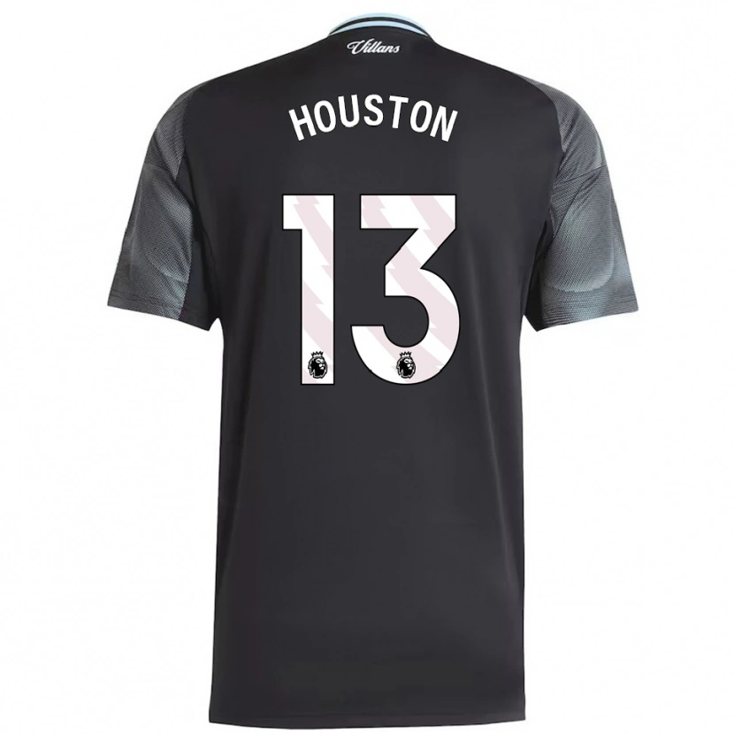 Danxen Kinder Theo Houston #13 Schwarz Himmelblau Auswärtstrikot Trikot 2025/26 T-Shirt