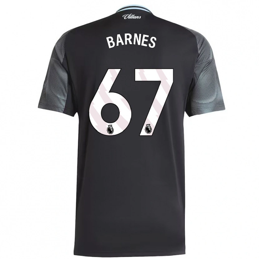 Danxen Kinder Mikell Barnes #67 Schwarz Himmelblau Auswärtstrikot Trikot 2025/26 T-Shirt