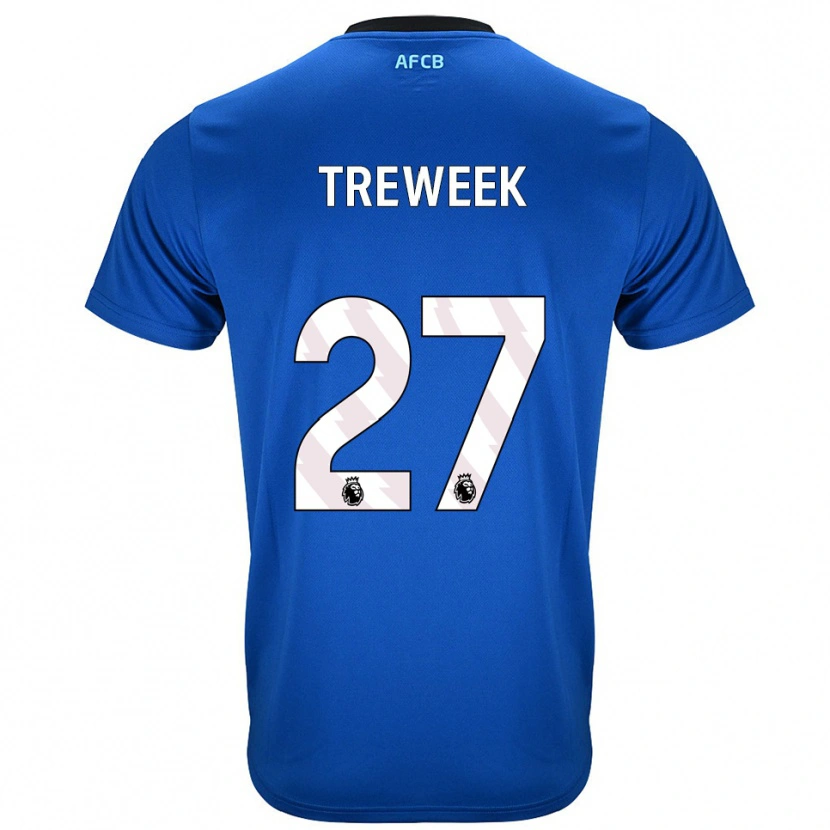 Danxen Kinder Amber Treweek #27 Blau Schwarz Auswärtstrikot Trikot 2025/26 T-Shirt