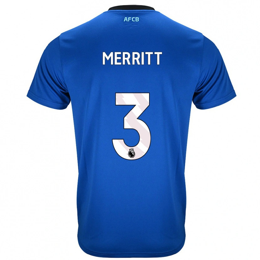 Danxen Kinder Alfie Merritt #3 Blau Schwarz Auswärtstrikot Trikot 2025/26 T-Shirt