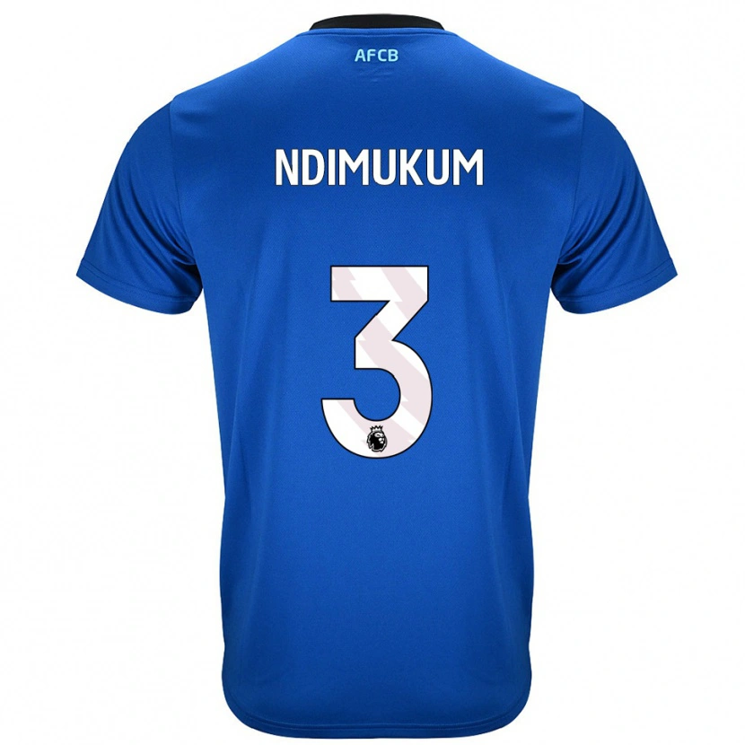 Danxen Kinder Dane Ndimukum #3 Blau Schwarz Auswärtstrikot Trikot 2025/26 T-Shirt