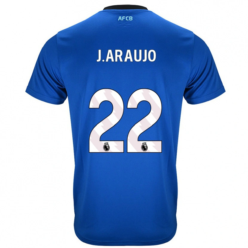 Danxen Kinder Julián Araujo #22 Blau Schwarz Auswärtstrikot Trikot 2025/26 T-Shirt