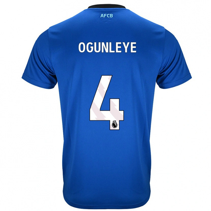 Danxen Kinder Malachi Ogunleye #4 Blau Schwarz Auswärtstrikot Trikot 2025/26 T-Shirt