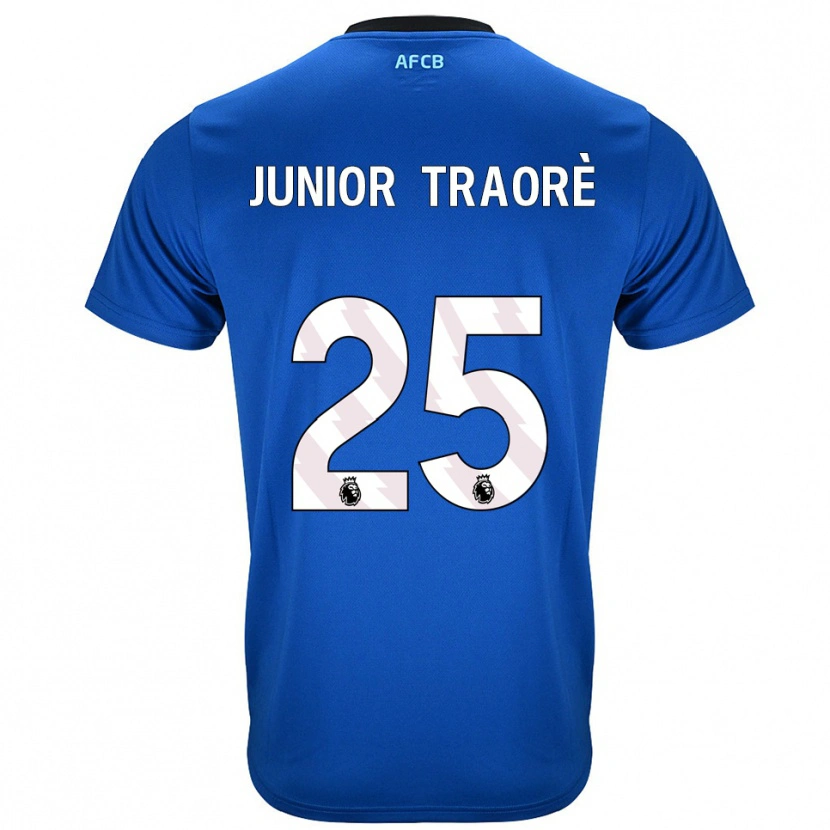 Danxen Kinder Hamed Junior Traoré #25 Blau Schwarz Auswärtstrikot Trikot 2025/26 T-Shirt