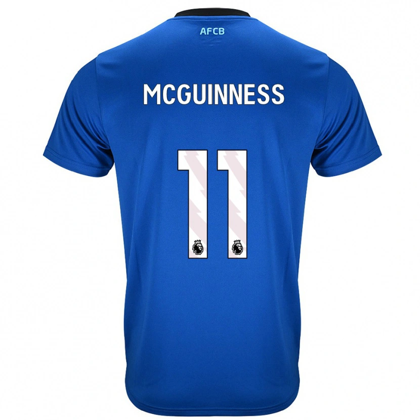Danxen Kinder Gemma Mcguinness #11 Blau Schwarz Auswärtstrikot Trikot 2025/26 T-Shirt
