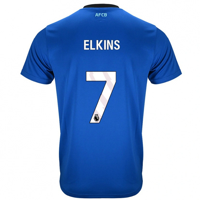 Danxen Kinder Elle Elkins #7 Blau Schwarz Auswärtstrikot Trikot 2025/26 T-Shirt