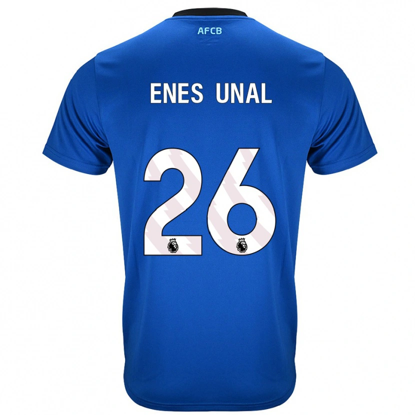 Danxen Kinder Enes Ünal #26 Blau Schwarz Auswärtstrikot Trikot 2025/26 T-Shirt