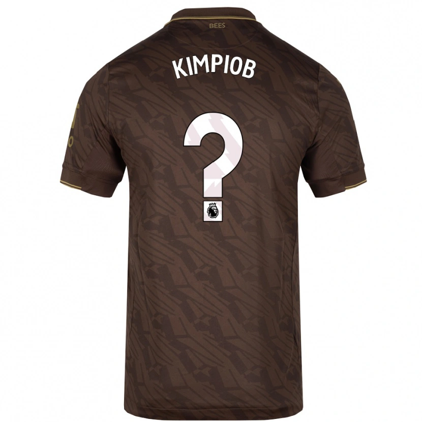 Danxen Kinder Joshua Kimpiob #0 Braun Gold Auswärtstrikot Trikot 2025/26 T-Shirt