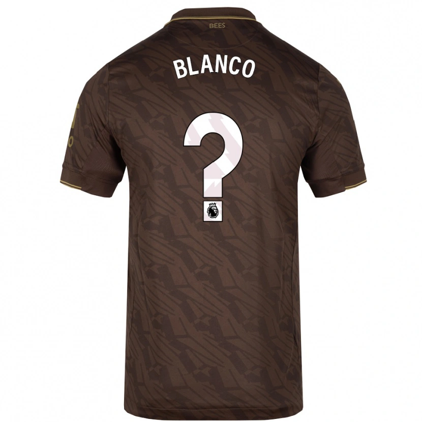 Danxen Kinder John Blanco #0 Braun Gold Auswärtstrikot Trikot 2025/26 T-Shirt