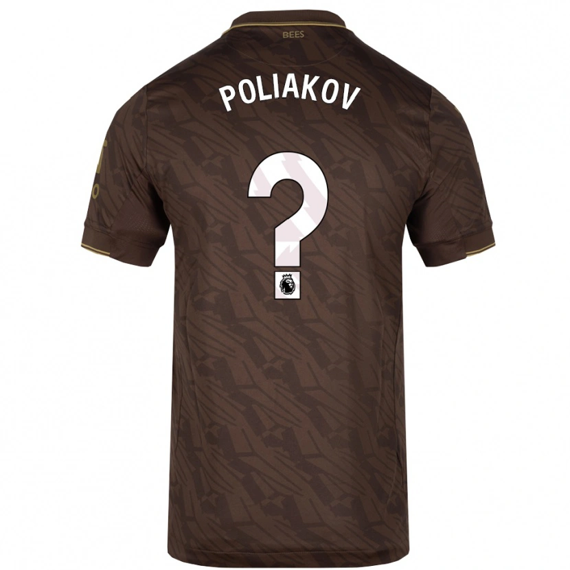 Danxen Kinder Adam Poliakov #0 Braun Gold Auswärtstrikot Trikot 2025/26 T-Shirt