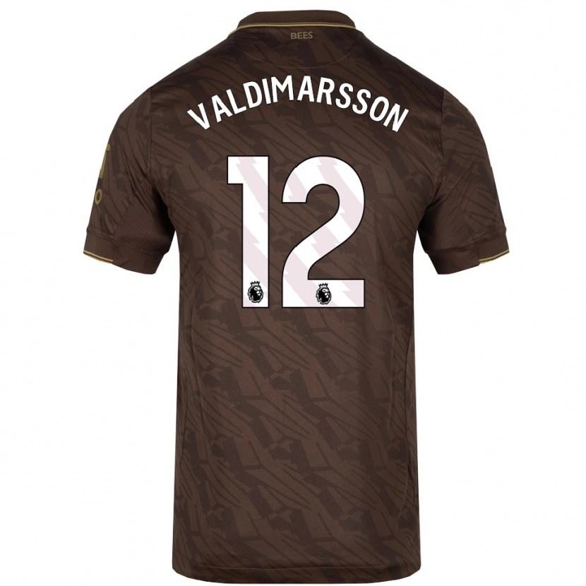 Danxen Kinder Hákon Rafn Valdimarsson #12 Braun Gold Auswärtstrikot Trikot 2025/26 T-Shirt