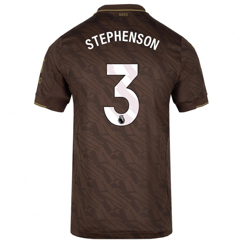 Danxen Kinder Joshua Stephenson #3 Braun Gold Auswärtstrikot Trikot 2025/26 T-Shirt