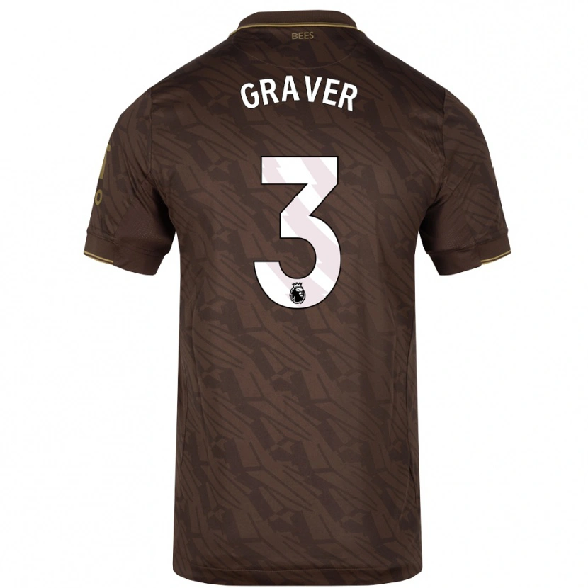 Danxen Kinder Regan Graver #3 Braun Gold Auswärtstrikot Trikot 2025/26 T-Shirt