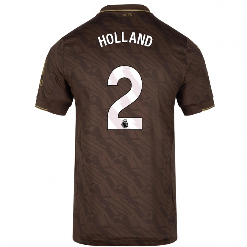Danxen Kinder Isaac Holland #2 Braun Gold Auswärtstrikot Trikot 2025/26 T-Shirt