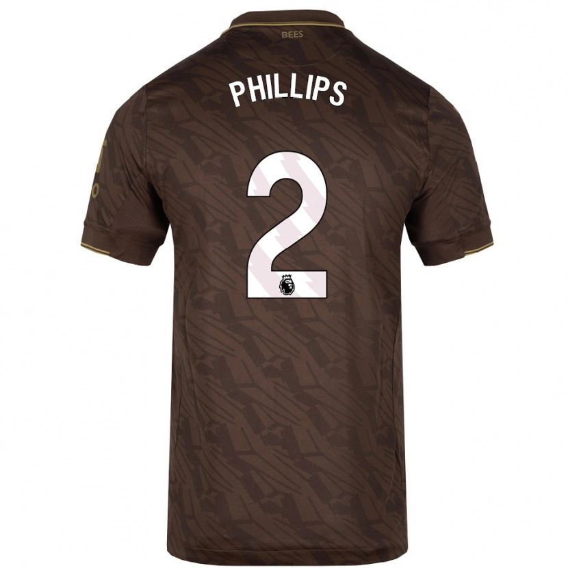 Danxen Kinder Maddie Phillips #2 Braun Gold Auswärtstrikot Trikot 2025/26 T-Shirt