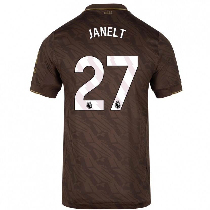 Danxen Kinder Vitaly Janelt #27 Braun Gold Auswärtstrikot Trikot 2025/26 T-Shirt