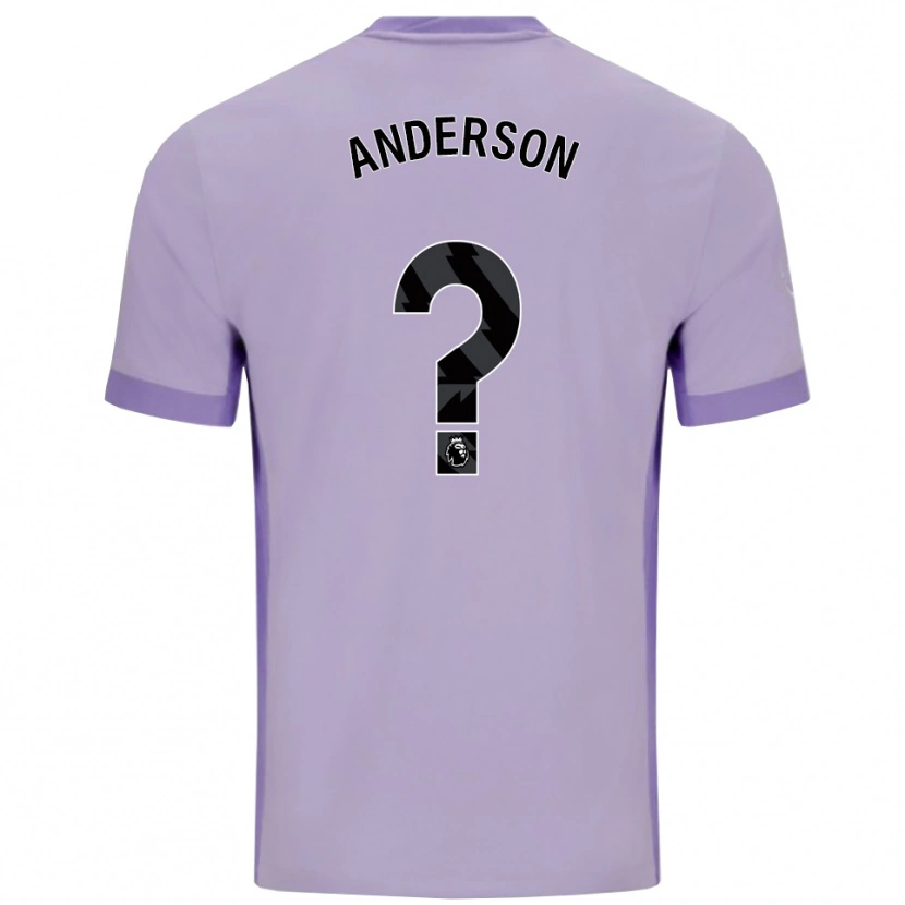 Danxen Kinder Oliver Anderson #0 Taro Lila Weiß Auswärtstrikot Trikot 2025/26 T-Shirt