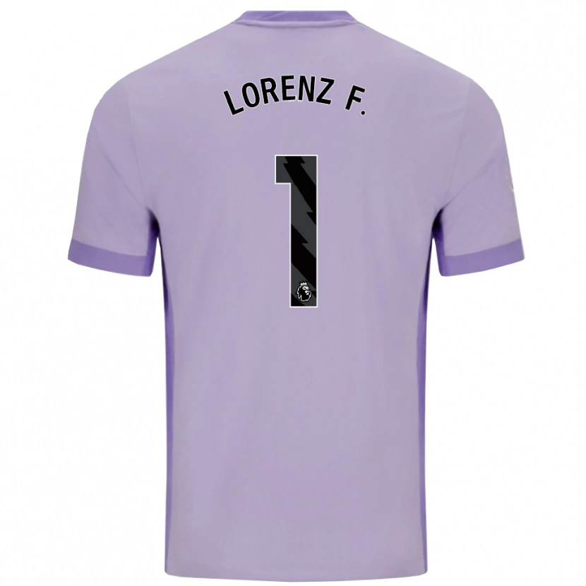 Danxen Kinder Lorenz Ferdinand #1 Taro Lila Weiß Auswärtstrikot Trikot 2025/26 T-Shirt