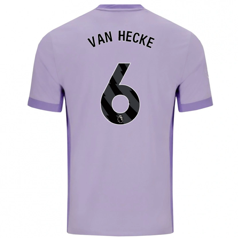 Danxen Kinder Jan Paul Van Hecke #6 Taro Lila Weiß Auswärtstrikot Trikot 2025/26 T-Shirt