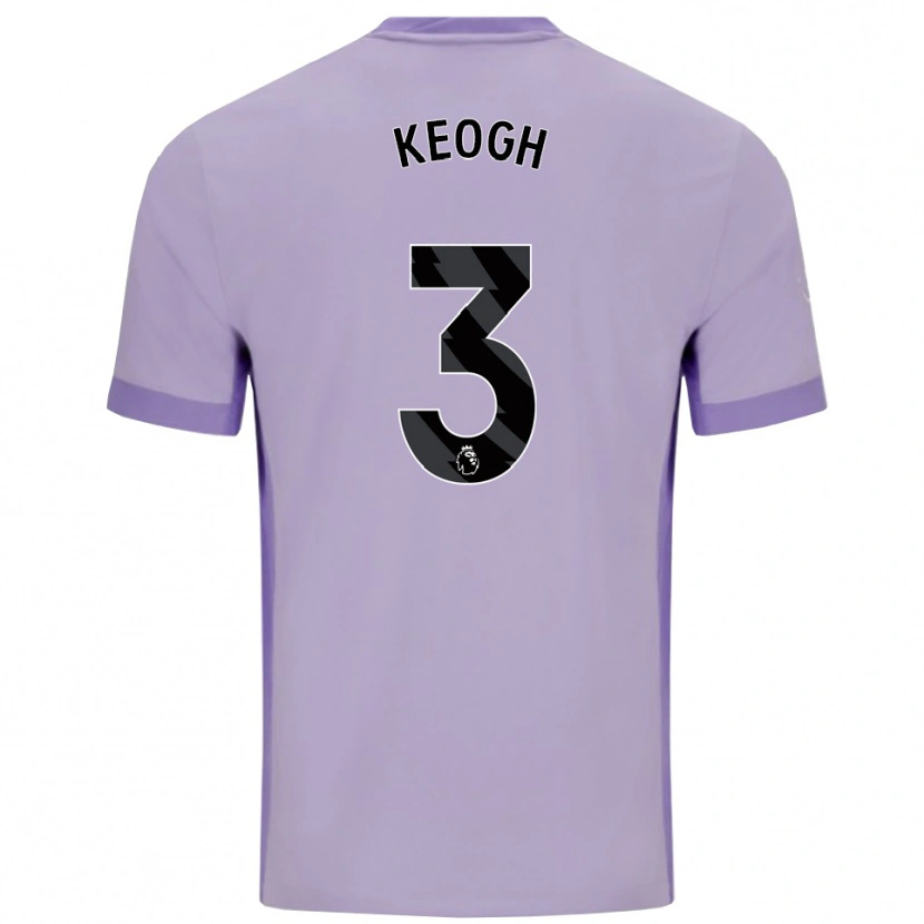 Danxen Kinder Sean Keogh #3 Taro Lila Weiß Auswärtstrikot Trikot 2025/26 T-Shirt