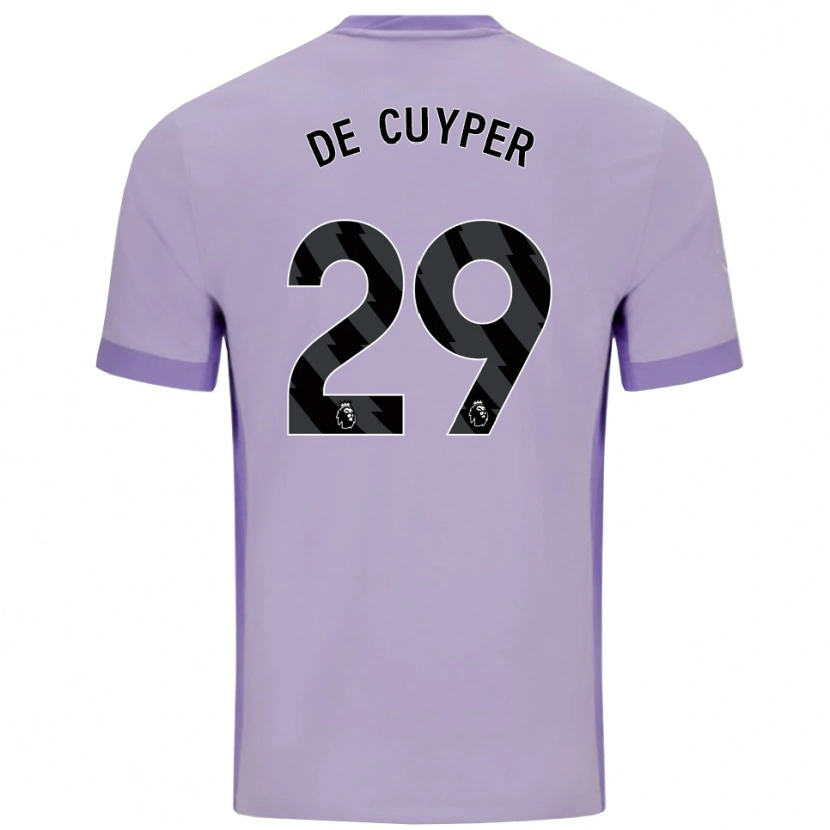 Danxen Kinder Maxim De Cuyper #29 Taro Lila Weiß Auswärtstrikot Trikot 2025/26 T-Shirt