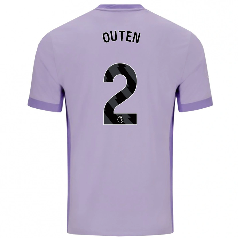 Danxen Kinder Theo Outen #2 Taro Lila Weiß Auswärtstrikot Trikot 2025/26 T-Shirt