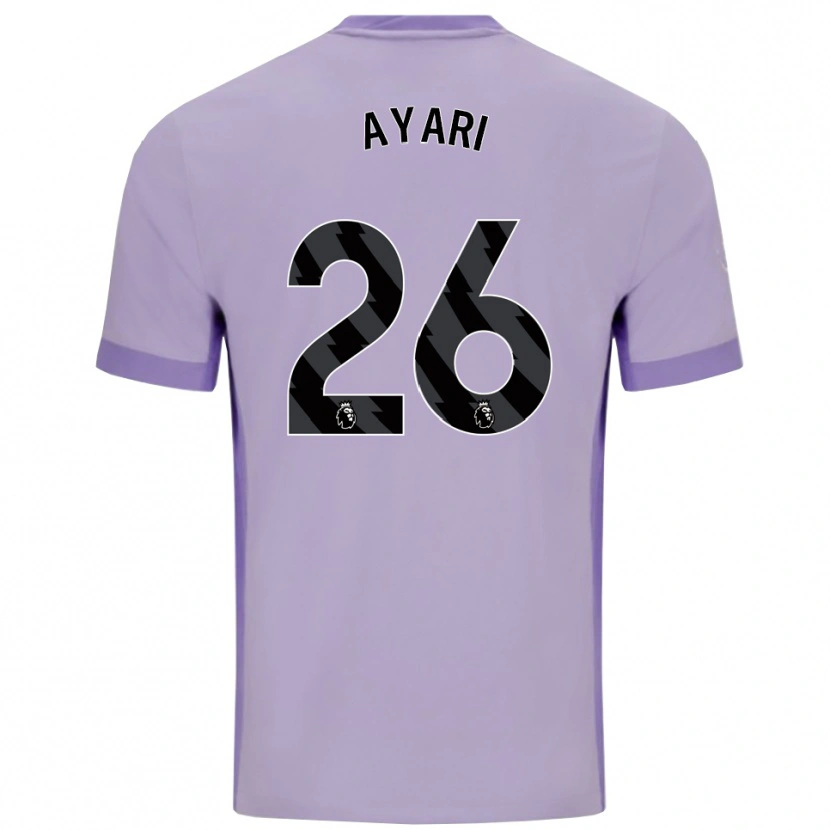 Danxen Kinder Yasin Ayari #26 Taro Lila Weiß Auswärtstrikot Trikot 2025/26 T-Shirt