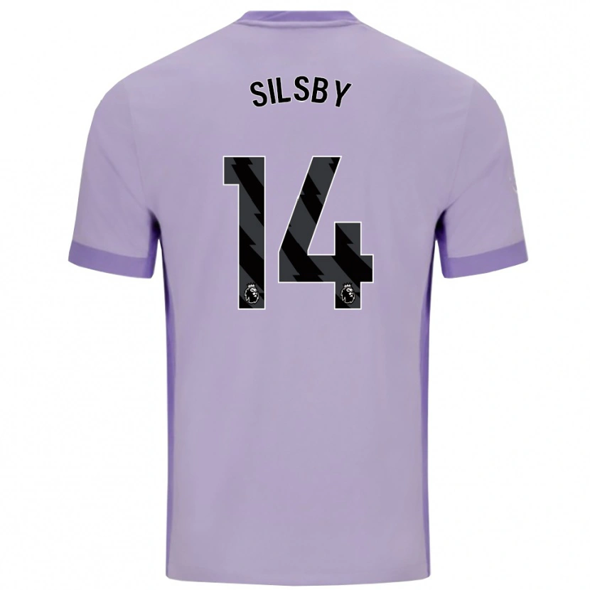 Danxen Kinder Tyler Silsby #14 Taro Lila Weiß Auswärtstrikot Trikot 2025/26 T-Shirt