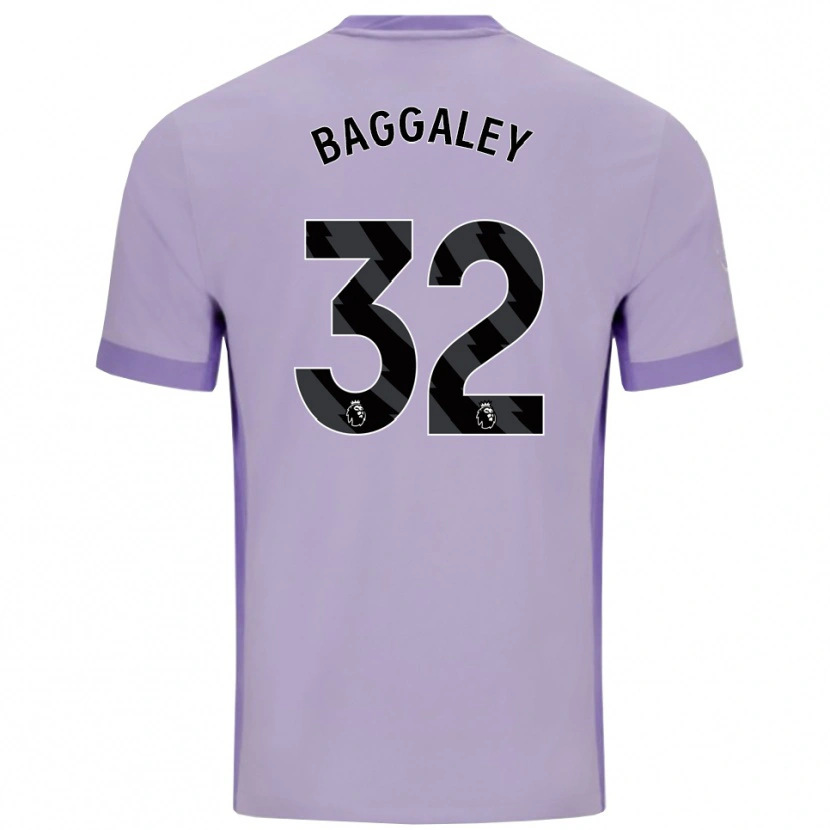 Danxen Kinder Sophie Baggaley #32 Taro Lila Weiß Auswärtstrikot Trikot 2025/26 T-Shirt