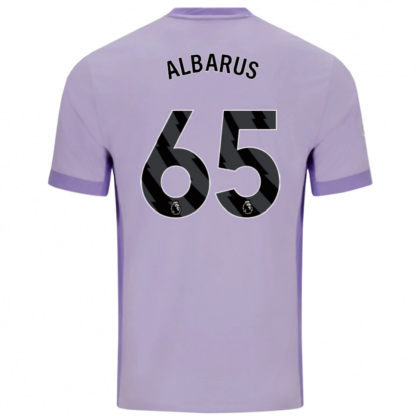 Danxen Kinder Zane Albarus #65 Taro Lila Weiß Auswärtstrikot Trikot 2025/26 T-Shirt